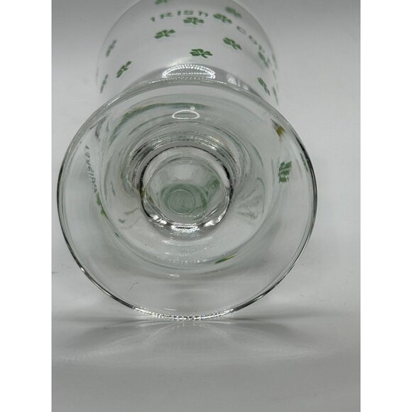 Irish Coffee Glass With Green Shamrock Pattern & Recipe Detail St Patrick's Day - Picture 6 of 11
